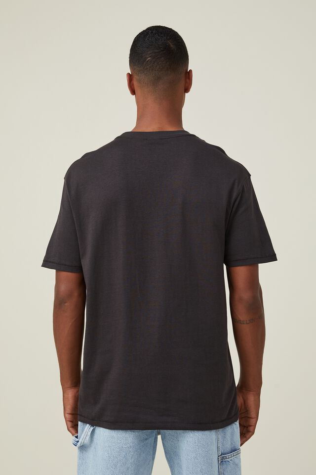 Premium Loose Fit Music T-Shirt, LCN MT WASHED BLACK/NIRVANA - MUDDY BANKS