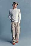 Cal&ccedil;a - Axel Super Baggy Cargo Pant, STONE - vista de exemplo 1