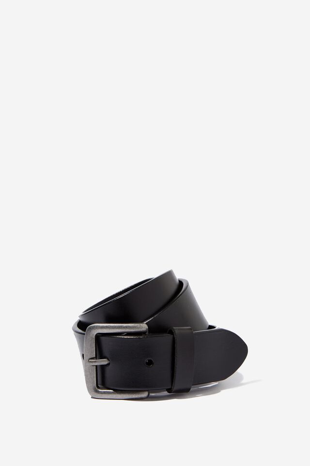Cinto Leather Belt, BLACK