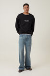 Box Fit Graphic Crew Sweater, BLACK / AVENUE STUDIOS - alternate image 2