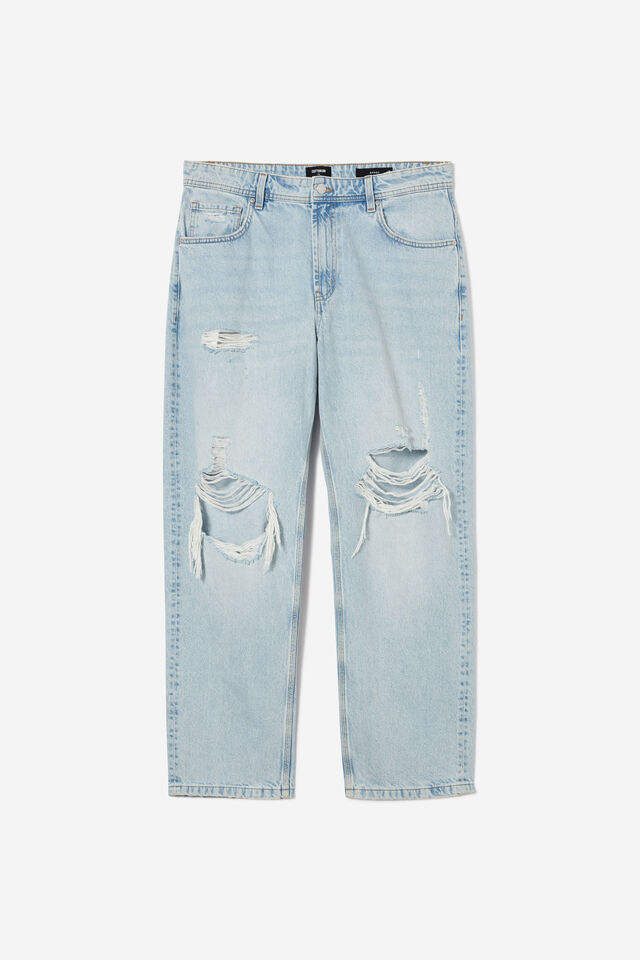 Calça - Baggy Jean, BOUNDARY BLUE RIPPED