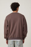Box Fit Music Crew Sweater, LCN MT WASHED CHOCOLATE / SMASHING PUMPKINS - alternate image 3