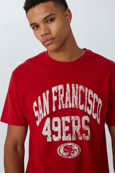 Active Collab Oversized T-Shirt, LCN NFL TOMATO RED / SAN FRANCISCO 49ERS