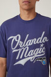NBA Orlando Magic Loose Fit T-Shirt, LCN NBA TRUE NAVY / ORLANDO MAGIC - SCRIPT - alternate image 4