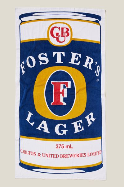 Fosters Towel, LCN FOS WHITE/FOSTERS CAN