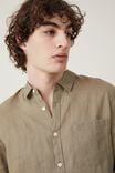 Linen Long Sleeve Shirt, FADED CLOVER - alternate image 4