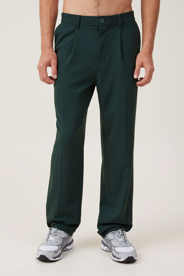 Relaxed Pleated Pant, DEEP TEAL
