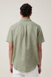 Linen Short Sleeve Shirt, SAGE - alternate image 3
