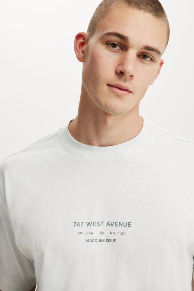 Box Fit Easy T-Shirt, BABY BLUE/747 WEST AVENUE