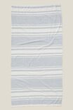 Beach Towel, BLUE HAZE/VINTAGE WHITE STRIPE - alternate image 2