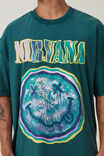 Camiseta - Nirvana Vintage Oversized T-Shirt, LCN MT PINE NEEDLE GREEN / NIRVANA - SCRIBBLE - vista alternativa 4