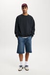 Box Fit Crew Sweater, WASHED BLACK - alternate image 2