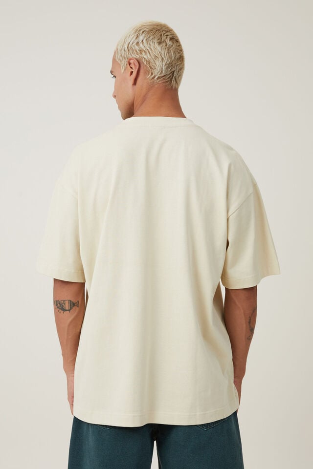Box Fit Graphic T-Shirt, ECRU / PARADISE PLEASURES