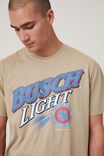 Busch Light Loose Fit T-Shirt, LCN BUS GRAVEL STONE/SLANTED LOGO - alternate image 4