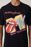 Mtv X Rolling Stones Loose Fit T-Shirt, LCN BRA BLACK/MASH UP LOGO - alternate image 4