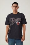 Nba Loose Fit T-Shirt, LCN NBA WASHED BLACK / BULLS - SCRIPT - alternate image 1