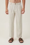 Linen Pleat Pant, OATMEAL - alternate image 4