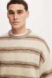 Box Fit Fuzzy Crew Knit, GREY STRIPE - example image 4