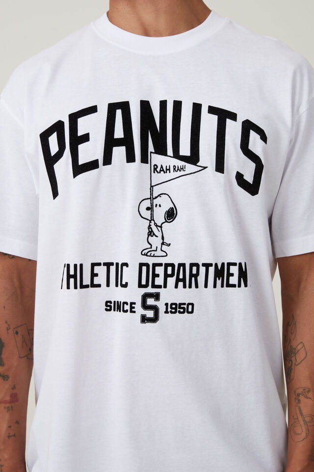Snoopy Loose Fit T-Shirt, LCN PEA WHITE / PEANUTS ATH DEPT.