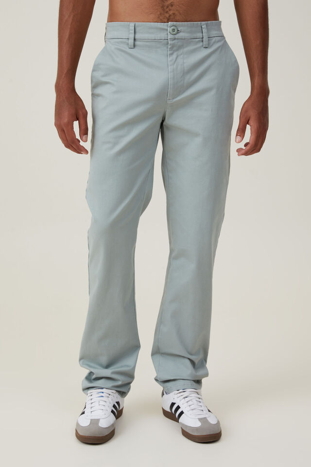 Regular Straight Chino, WASHED TEAL