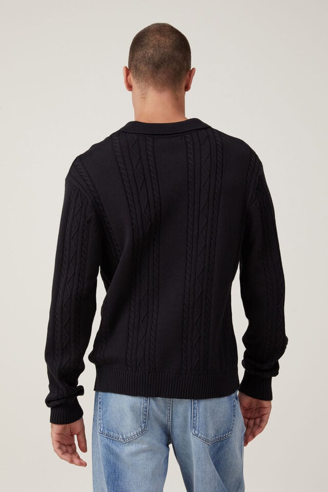 Rugby Knit, BLACK