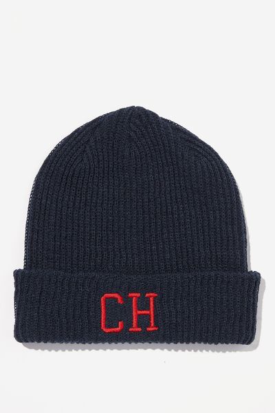 Ribbed Beanie Personalised, DUSTY NAVY