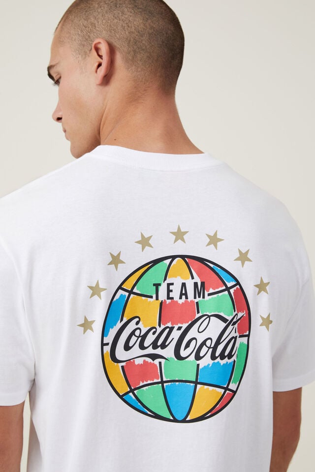 Coca-Cola Loose Fit T-Shirt, LCN COK WHITE / TEAM GLOBE