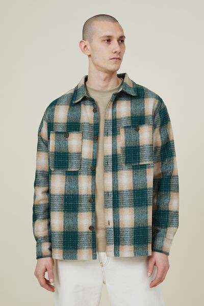 Heavy Overshirt, FOREST OVERSIZE CHECK
