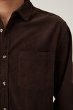 Portland Long Sleeve Shirt, CIGAR BROWN CORD - alternate image 4
