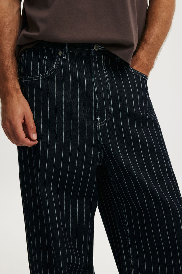 Super Baggy Jean, PINSTRIPE BLUE