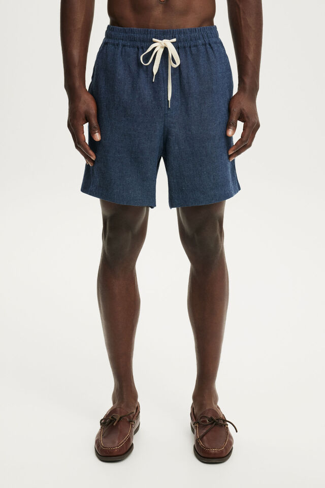 Short - Linen Easy Short, NAVY