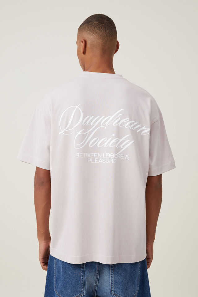 Box Fit Text T-Shirt, ICED LILAC/DAYDREAM SOCIETY