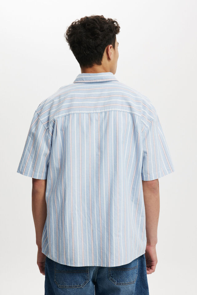 Relaxo Short Sleeve Shirt, VISTA BLUE STRIPE