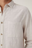 Portland Long Sleeve Shirt, BONE CHEESECLOTH - alternate image 4