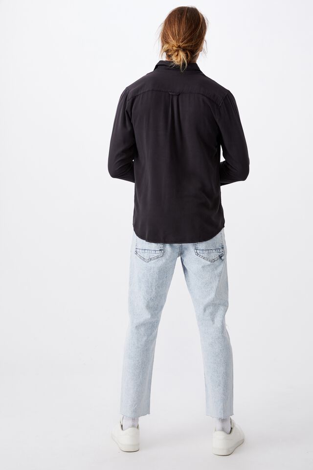 Cayman Long Sleeve Shirt, WASHED BLACK