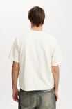 Cropped Fit Textured T-Shirt, CREAM PUFF TEXTURE - alternate image 3