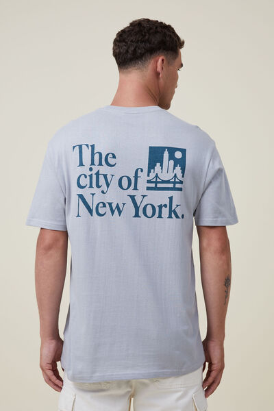 Loose Fit Art T-Shirt, BLUE HAZE/CITY OF NY