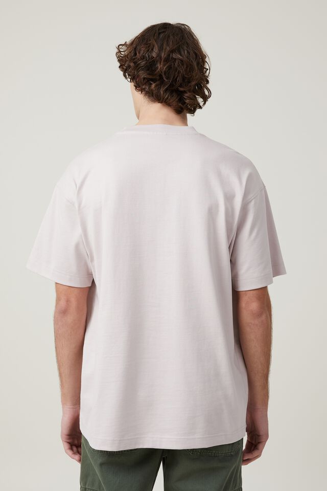 Box Fit Plain T-Shirt, ICED LILAC