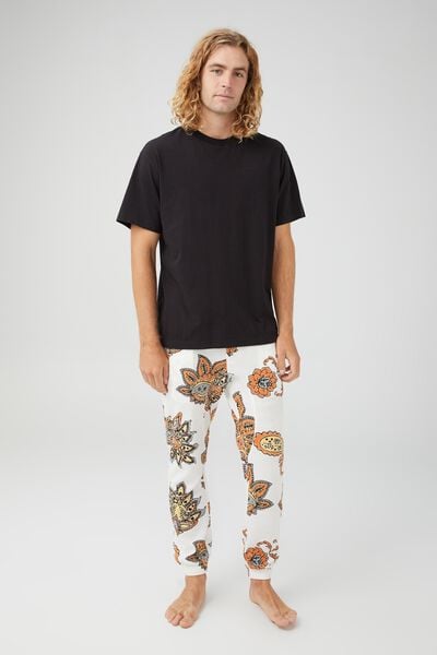 Collab Lounge Pant, IVORY PAISLEY