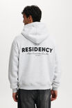 Box Fit Graphic Hoodie, GREY MARLE  / RESIDENCY NYC - alternate image 3