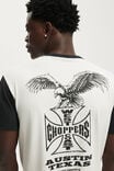 Fitted License Moto T-Shirt, LCN WCC VINTAGE WHITE - WASHED BLACK / TEXAS - example image 4
