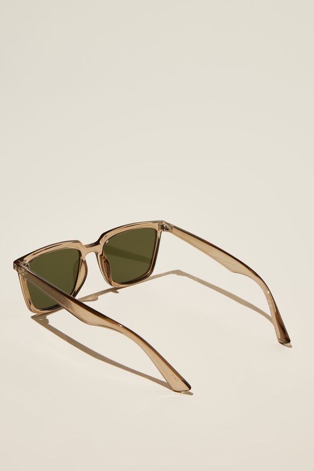 Newtown Sunglasses, BROWN CRYSTAL / DARK GREEN