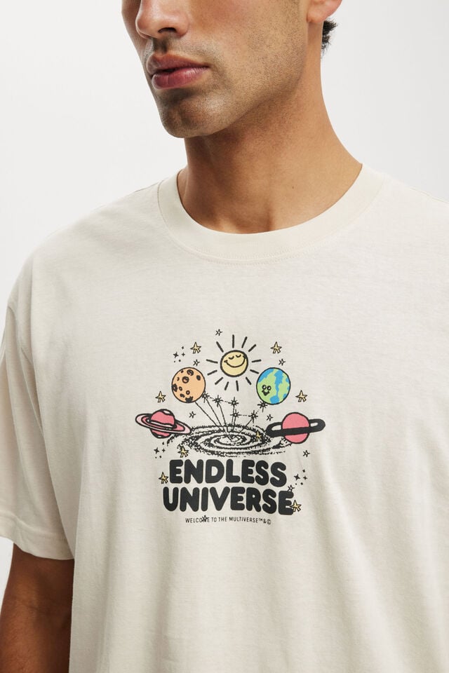 Loose Fit Art T-Shirt, BONE / ENDLESS UNIVERSE