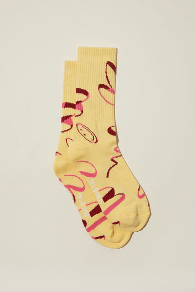 Meias - Smiley Active Sock, LCN SMI SUNBLEACH / HOMEGROWN