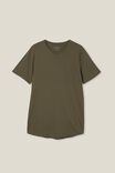 Camiseta - Organic Longline T-Shirt, MILITARY - vista alternativa 4