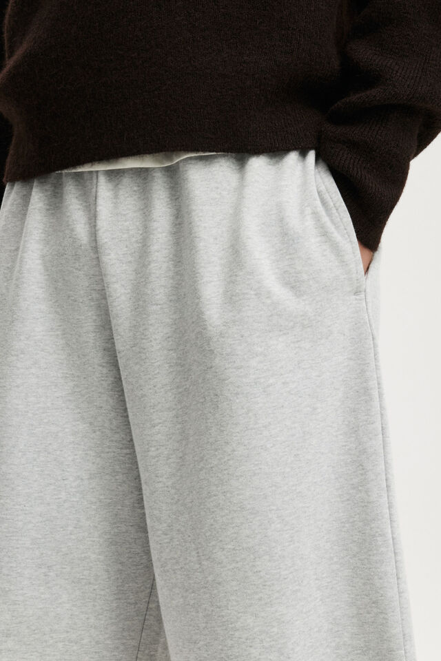 Super Baggy Fleece Short, GREY MARLE