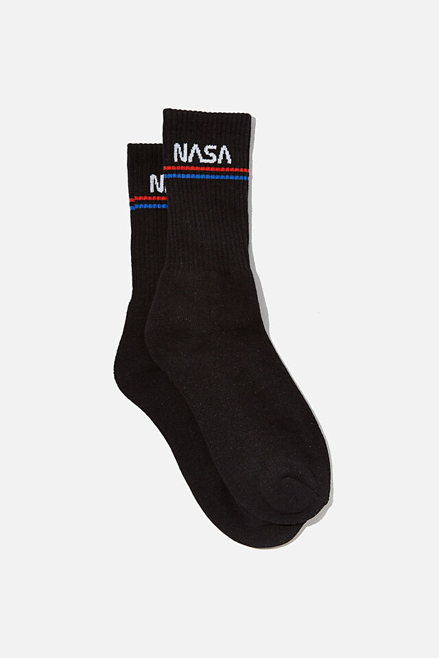Meias - Special Edition Active Sock, LCN NASA/BLACK STRIPE