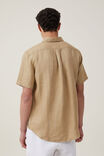 Linen Short Sleeve Shirt, TAUPE - alternate image 3