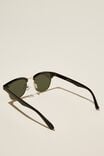 Leopold Polarized Sunglasses, BLACK GLOSS/GOLD/GREEN - alternate image 3