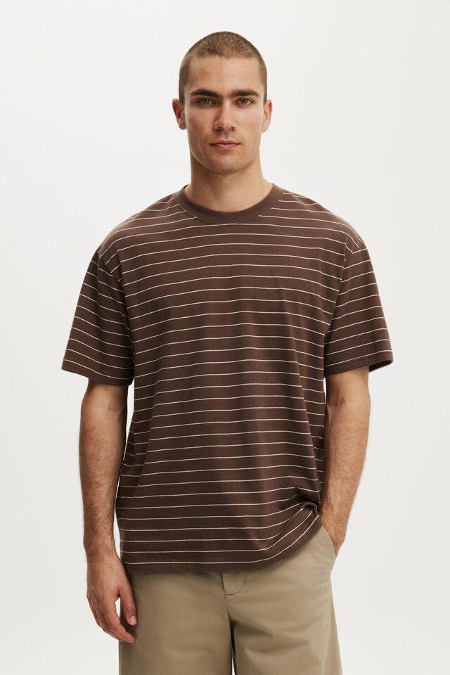 Everyday Fit T-Shirt, ESPRESSO / OAT STRIPE